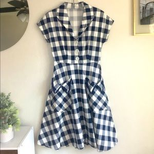 50’s style Checkered Dress size 4